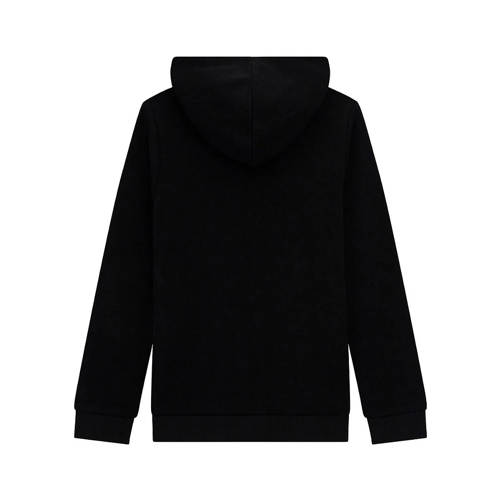 Girl's Organic Cotton Foil Logo Hooded Sweatshirt