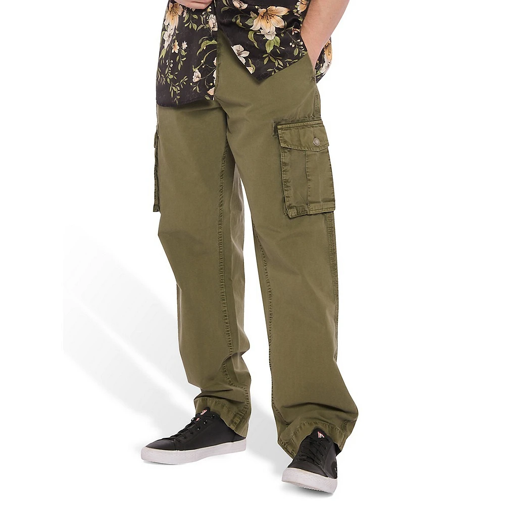 Wide-Leg Cargo Pants