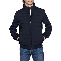 Tech Stretch Quilted Bomber Jacket