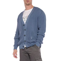 Desmond Waffle-Stitch Cardigan