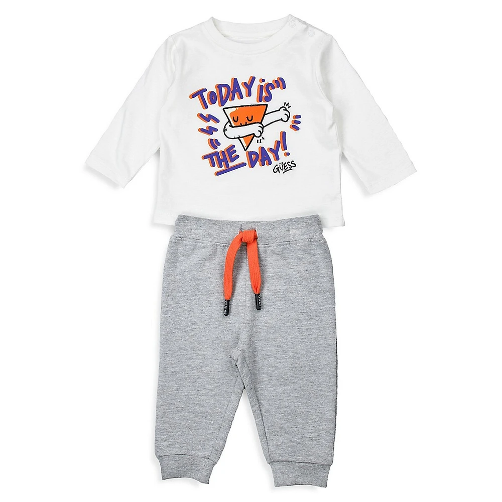 Baby Boy's Graphic T-Shirt & Pants Set