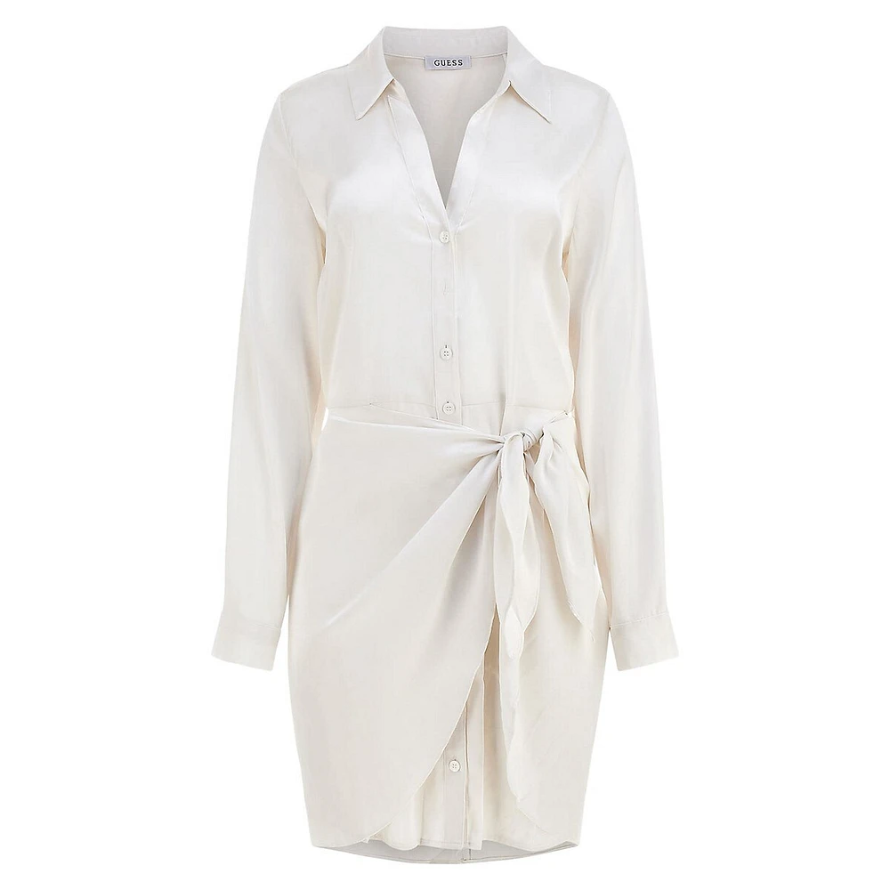 Alya Wrap-Tie Shirt Dress