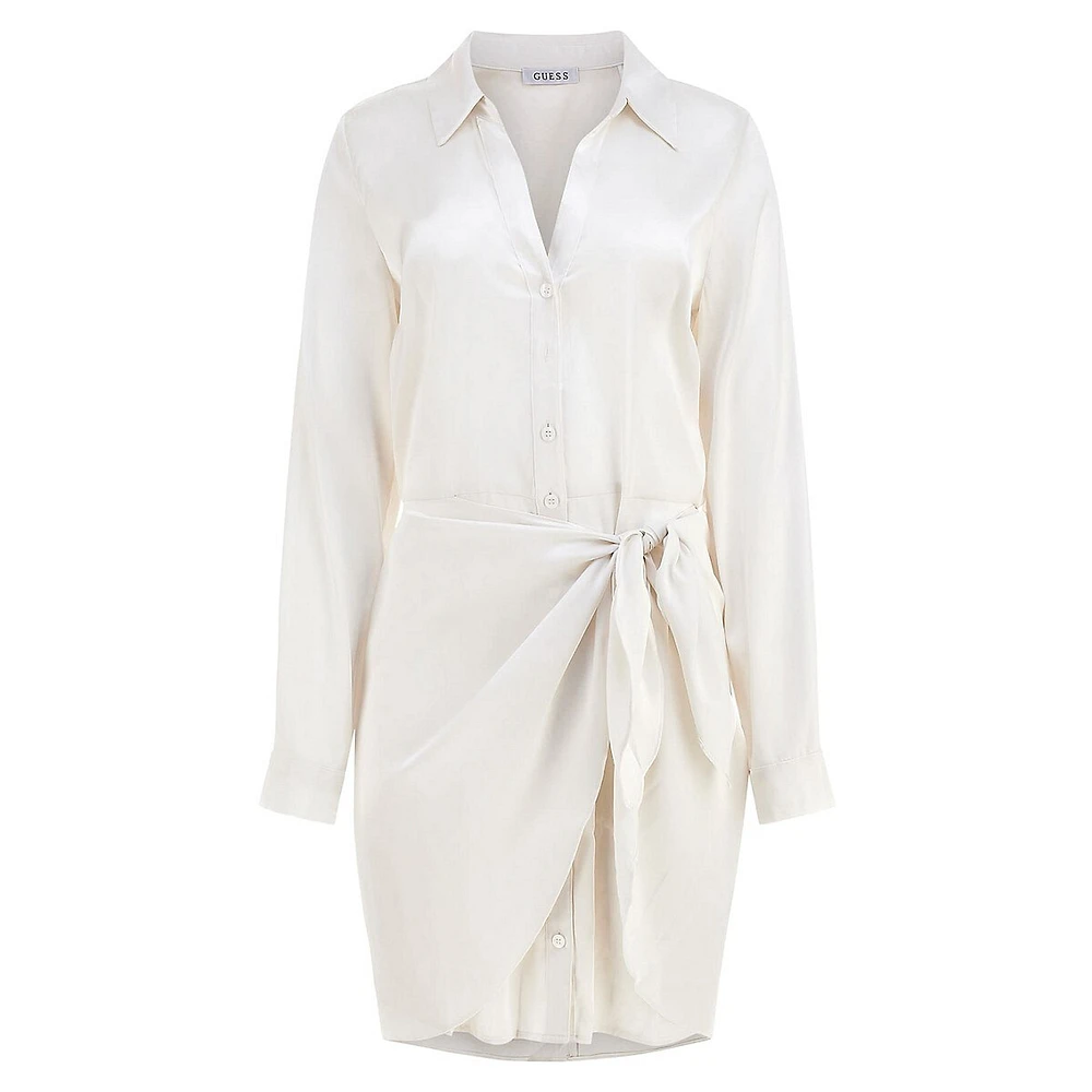 Alya Wrap-Tie Shirt Dress