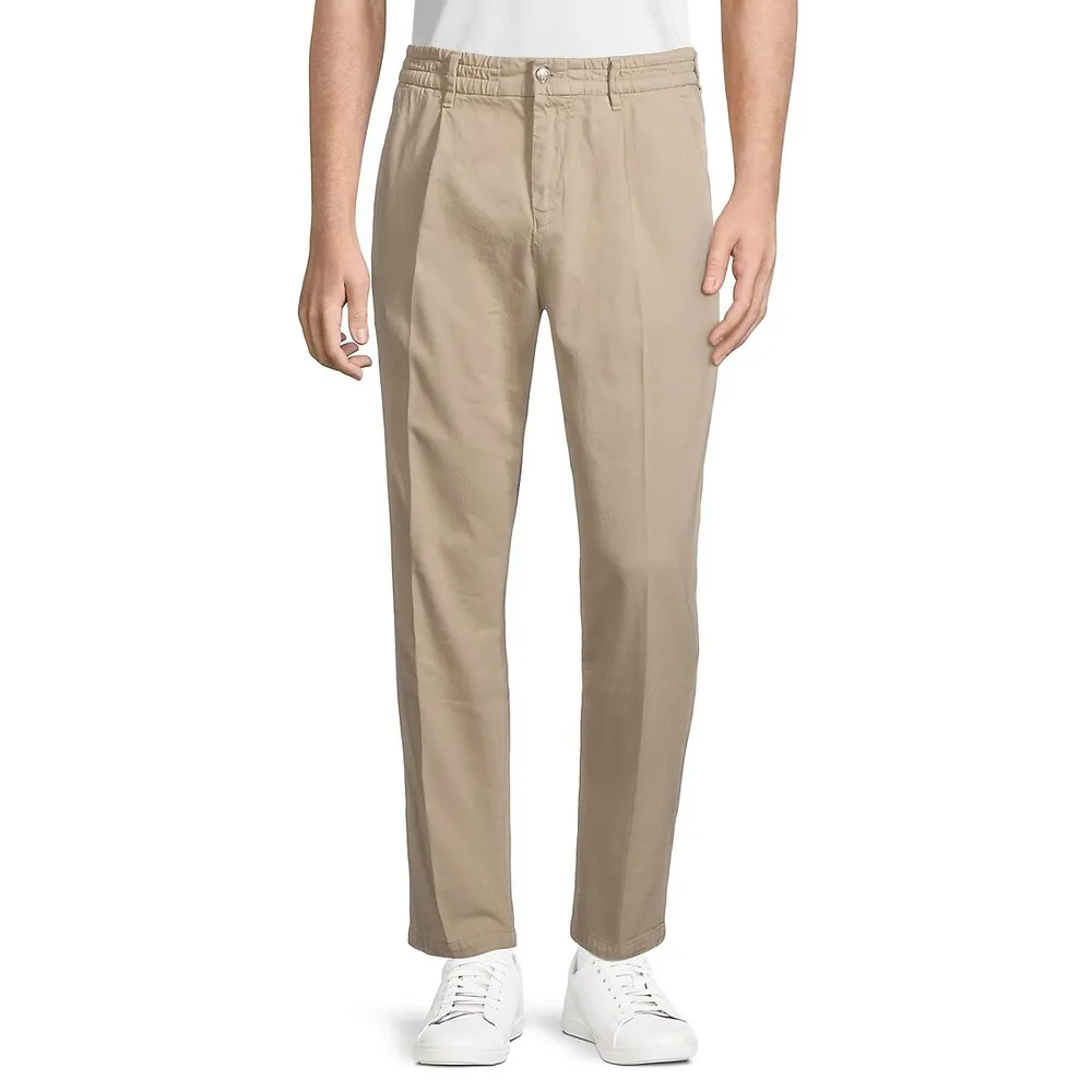 GUESS Maltese Textured Pleated Tapered Pants