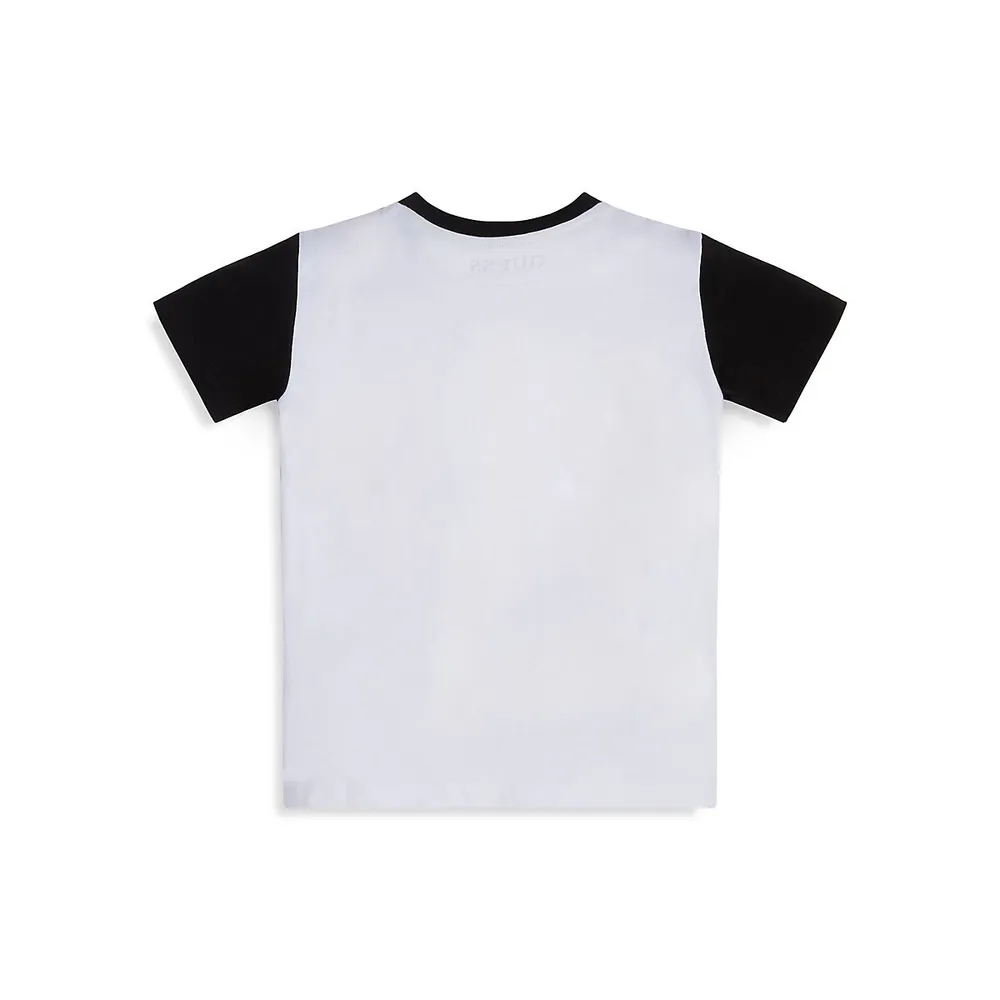 T-shirt surdimensionné à manches courtes avec logo pour petit garçon