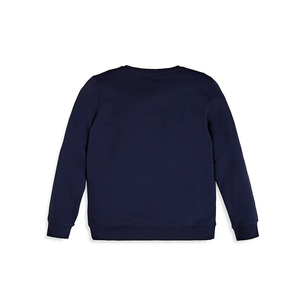 Boy's Triangle Logo Cotton Fleece Sweatshirt