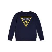 Boy's Triangle Logo Cotton Fleece Sweatshirt