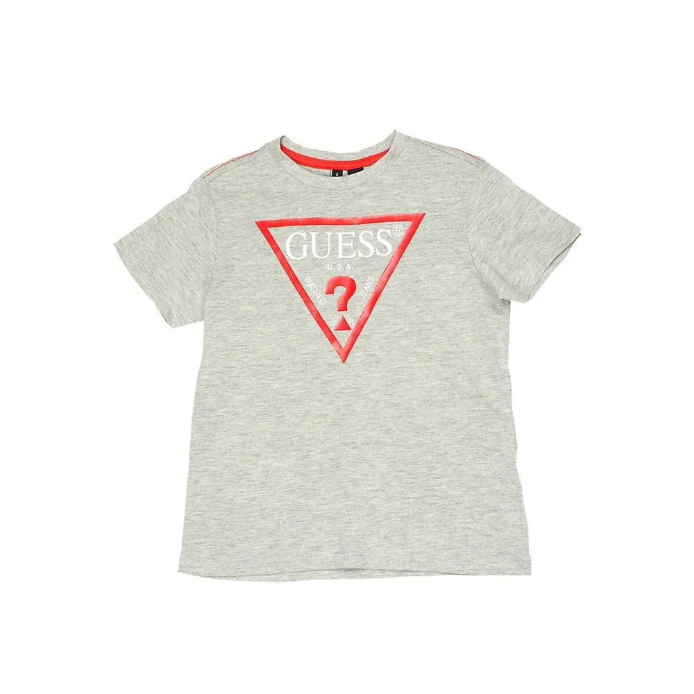 T-shirt en coton à manches courtes avec logo triangulaire