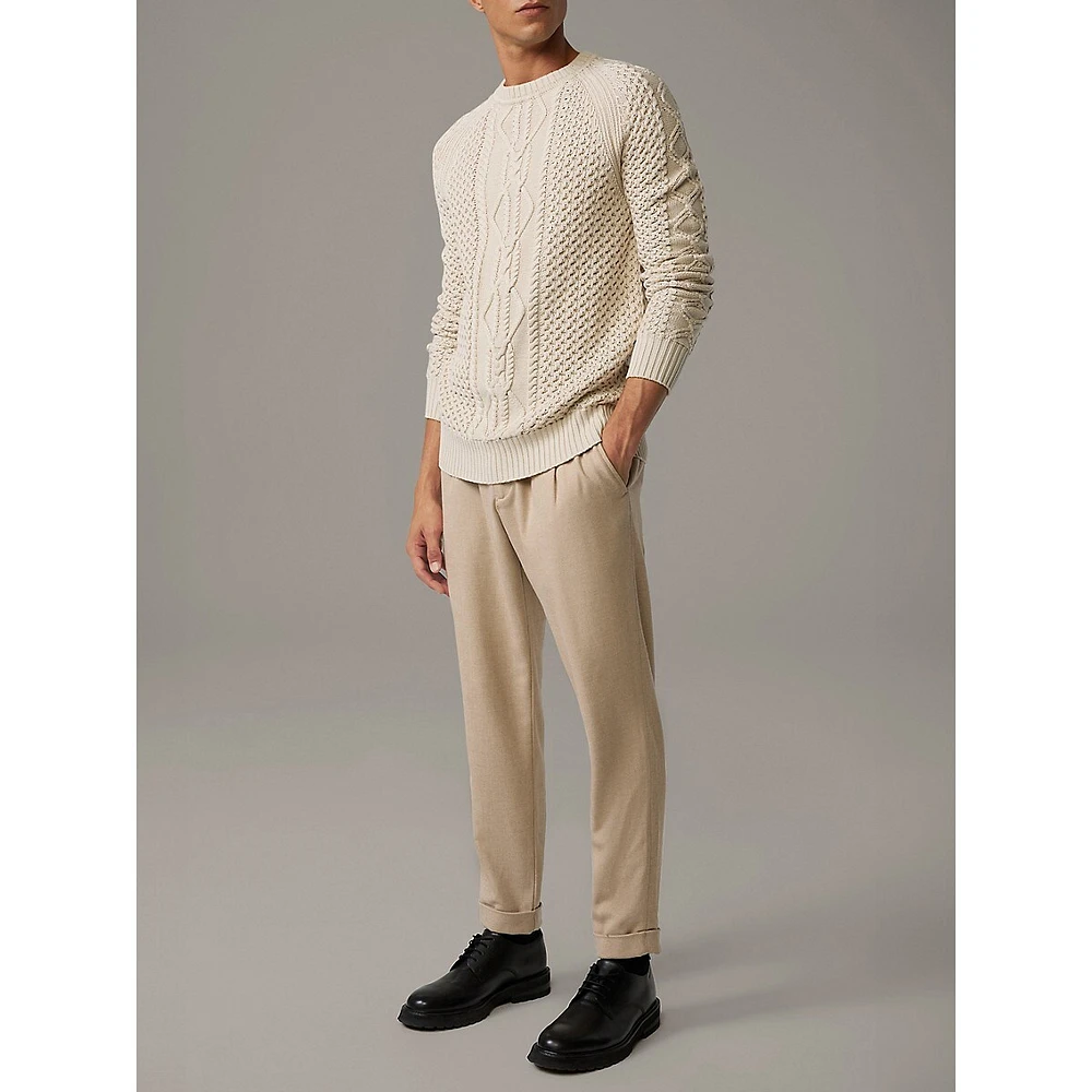 Adrian-Rz Slim-Fit Organic Cotton Textured Sweater