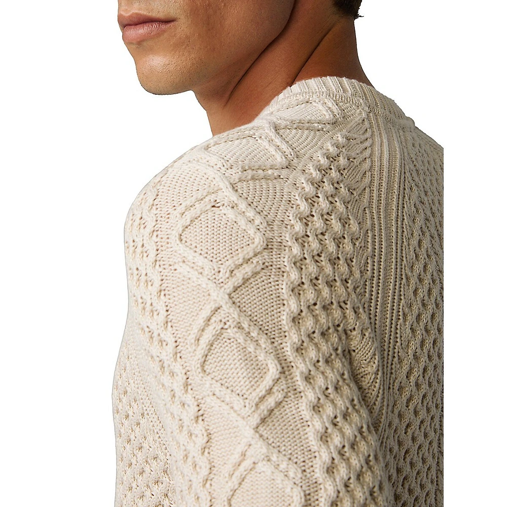 Adrian-Rz Slim-Fit Organic Cotton Textured Sweater