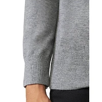 Luka Wool-Blend Mockneck Placket Sweater