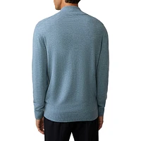 Luka Wool-Blend Mockneck Placket Sweater