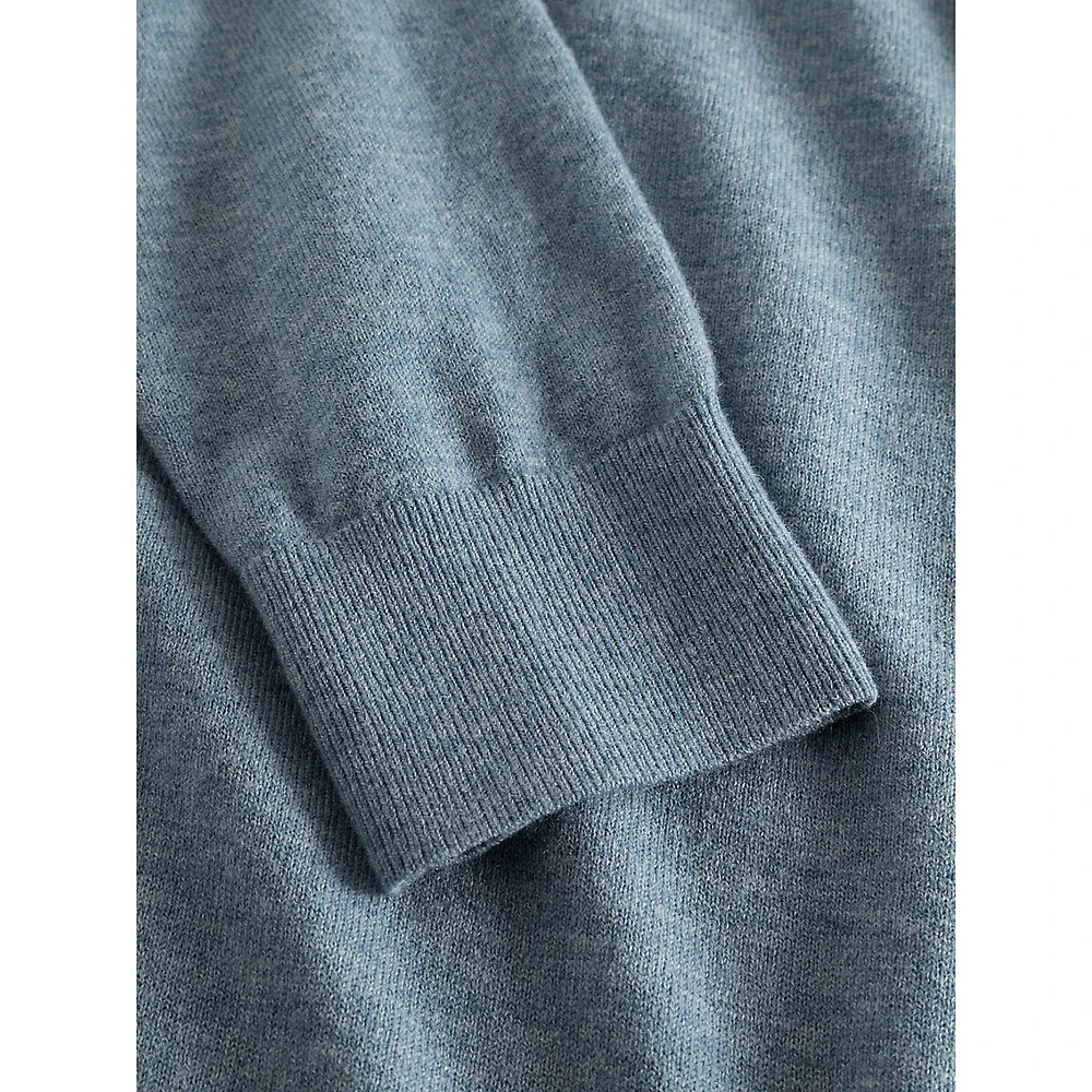 Luka Wool-Blend Mockneck Placket Sweater