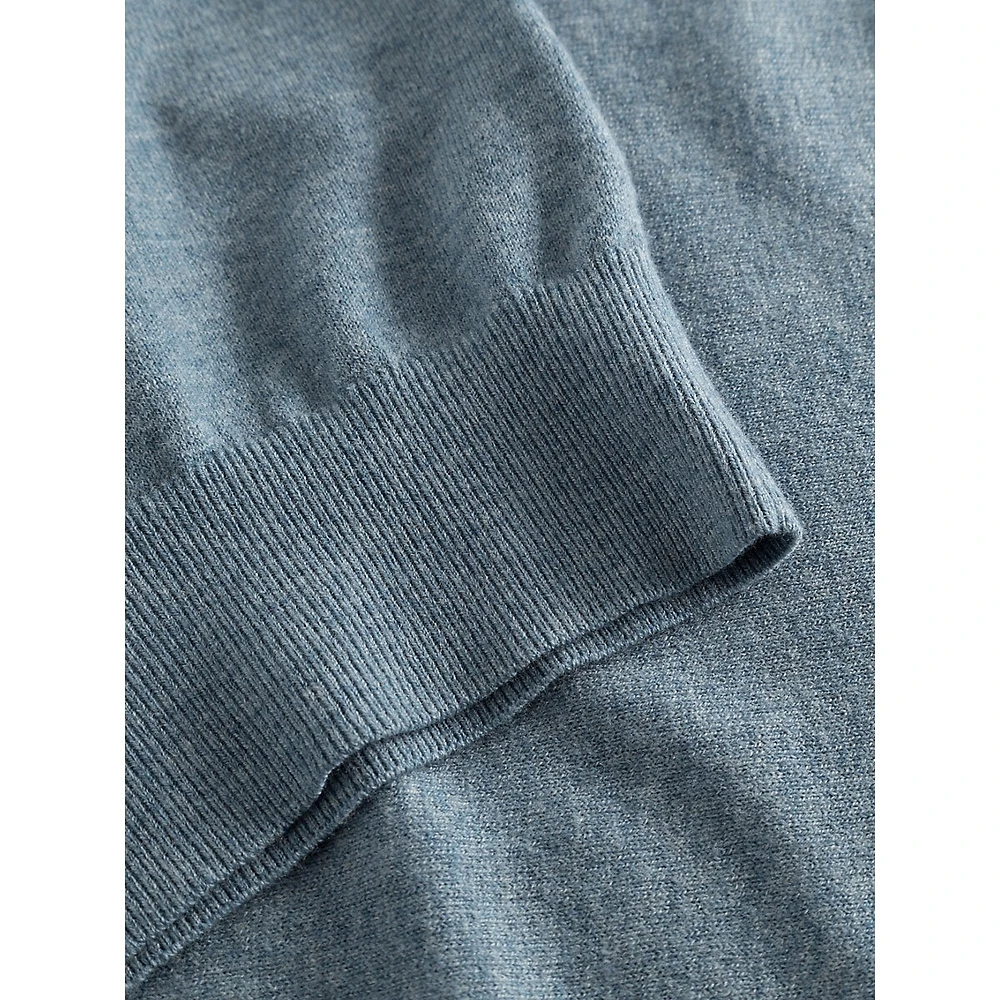 Luka Wool-Blend Mockneck Placket Sweater