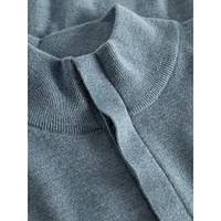 Luka Wool-Blend Mockneck Placket Sweater