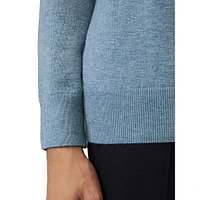 Luka Wool-Blend Mockneck Placket Sweater