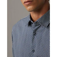 Stan Slim-Fit Geo-Print Casual Shirt