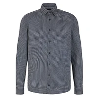 Stan Slim-Fit Geo-Print Casual Shirt