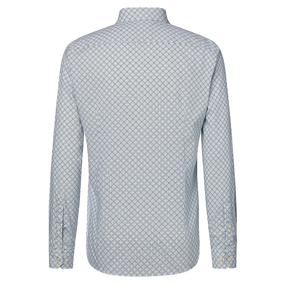 Stan Slim-Fit Geo-Print Casual Shirt