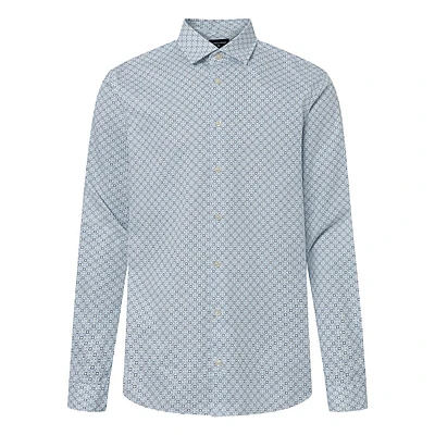 Stan Slim-Fit Geo-Print Casual Shirt