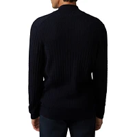 Kito-J Slim-Fit Organic Cotton Mockneck Zip Sweater