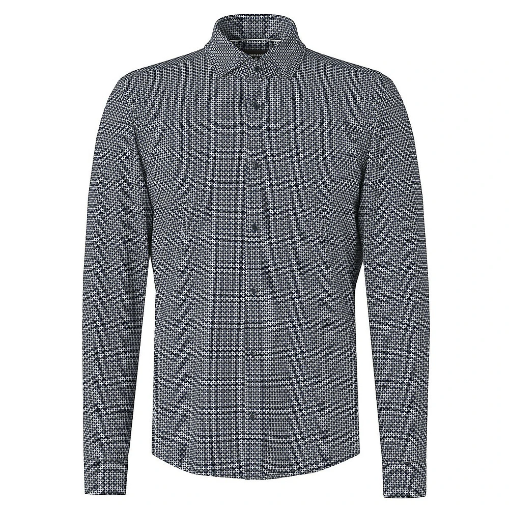 Stan Slim-Fit Mini-Print Dress Shirt