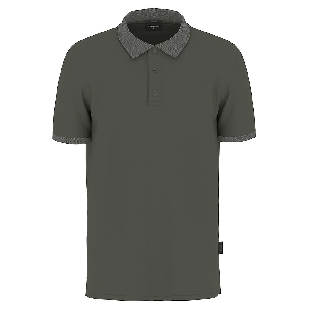 Edgar-P Contrast-Tip Polo Shirt