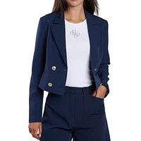 Andree Double-Breasted Cropped Blazer