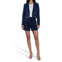 Andree Double-Breasted Cropped Blazer