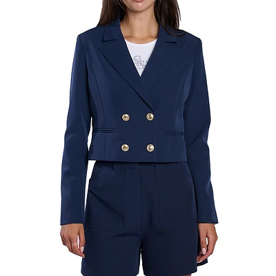 Andree Double-Breasted Cropped Blazer