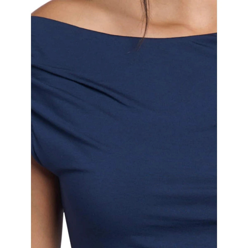 Miraya Off-The-Shoulder Short-Sleeve Top