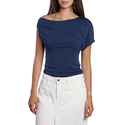 Miraya Off-The-Shoulder Short-Sleeve Top