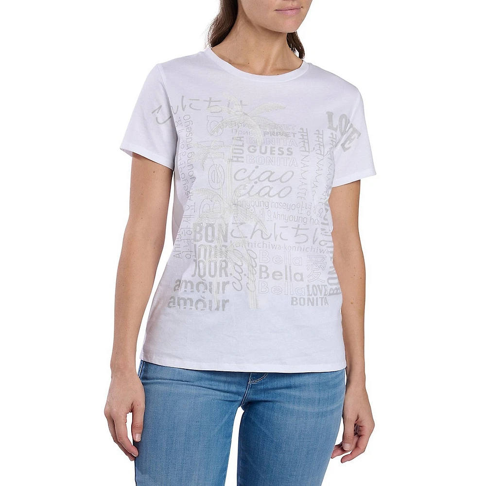 Bella Palm Easy-Fit Organic Cotton T-Shirt