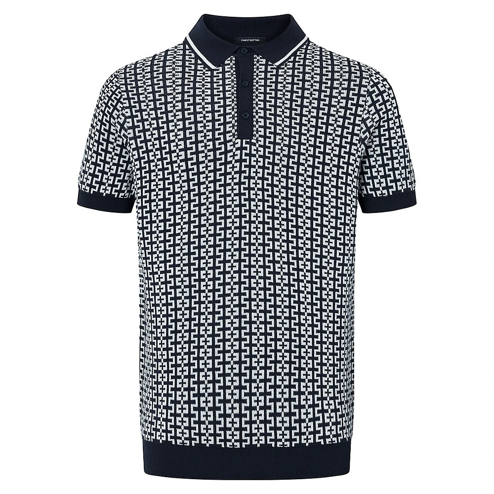 Kito Jacquard Knit Polo Shirt