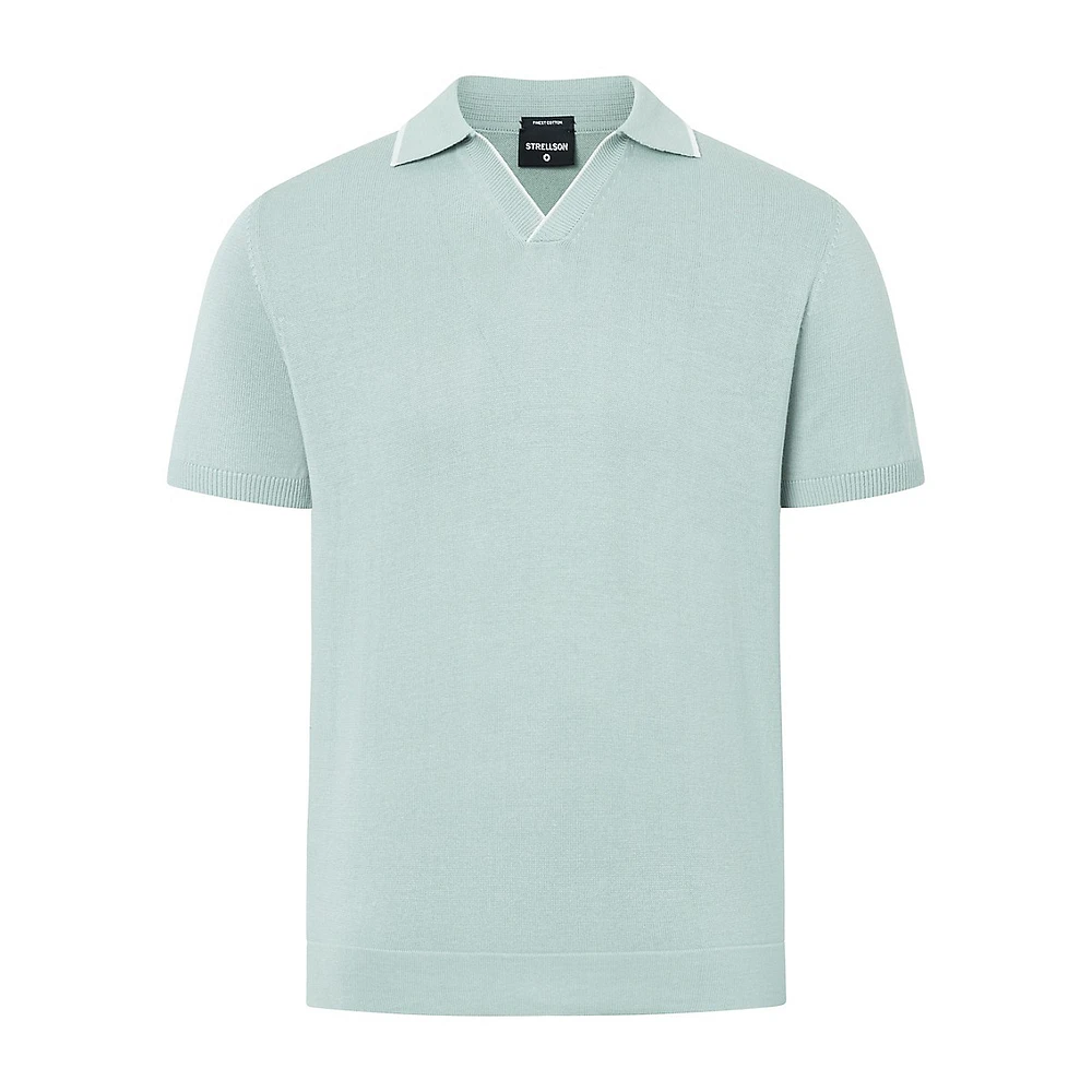 Kito Johnny-Collar Knit Polo Shirt