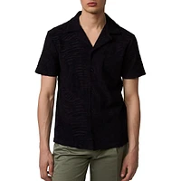 Joseph Terry Jacquard Camp Shirt