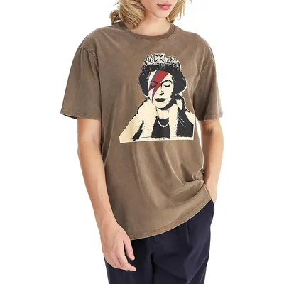 T-shirt à imprimé Banksy Queen