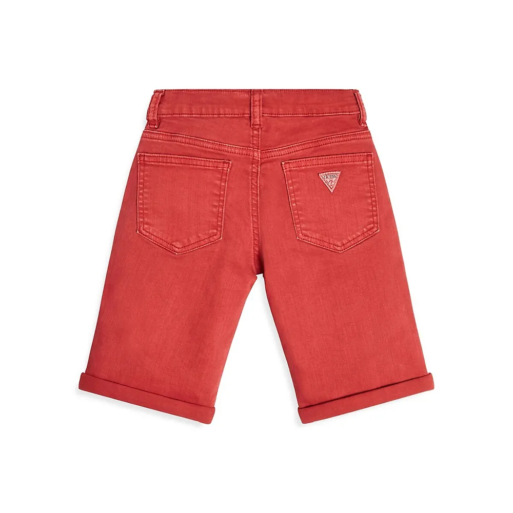 Boy's Guess Eco Organic Cotton-Blend Denim Shorts