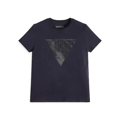 Boy's Guess Eco Organic Cotton-Blend 3D Logo T-Shirt