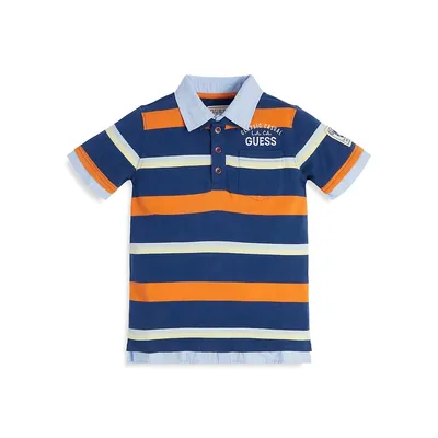 Boy's Striped Organic Cotton Polo Shirt