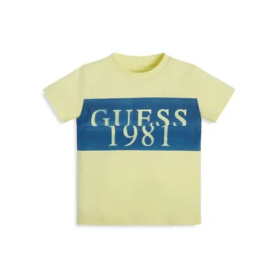 T-shirt en coton biologique avec logo pour petit garçon