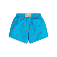 Boy's Mini Me Printed Swim Trunks