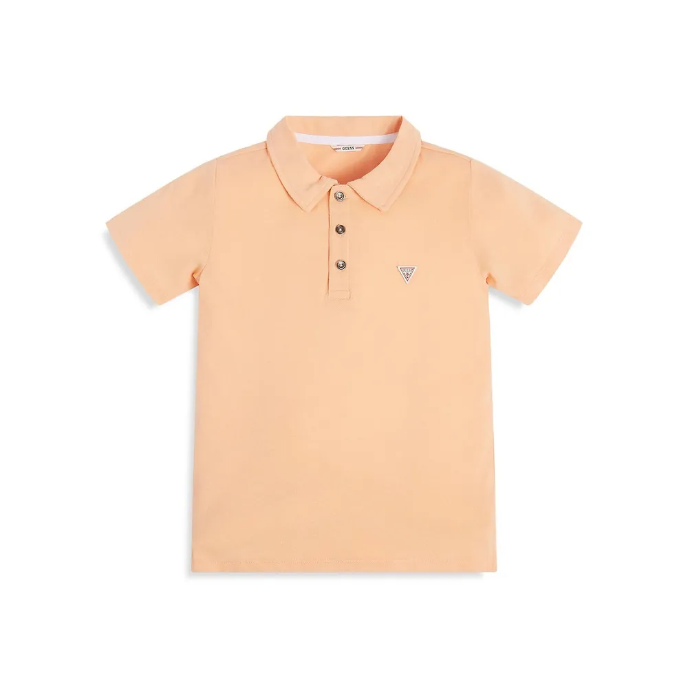 Boy's Logo-Print Cotton Polo Shirt