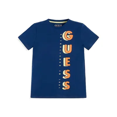 T-shirt en coton biologique avec logo pour garçon