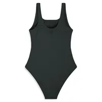 Girl's Logo-Front Swimsuit