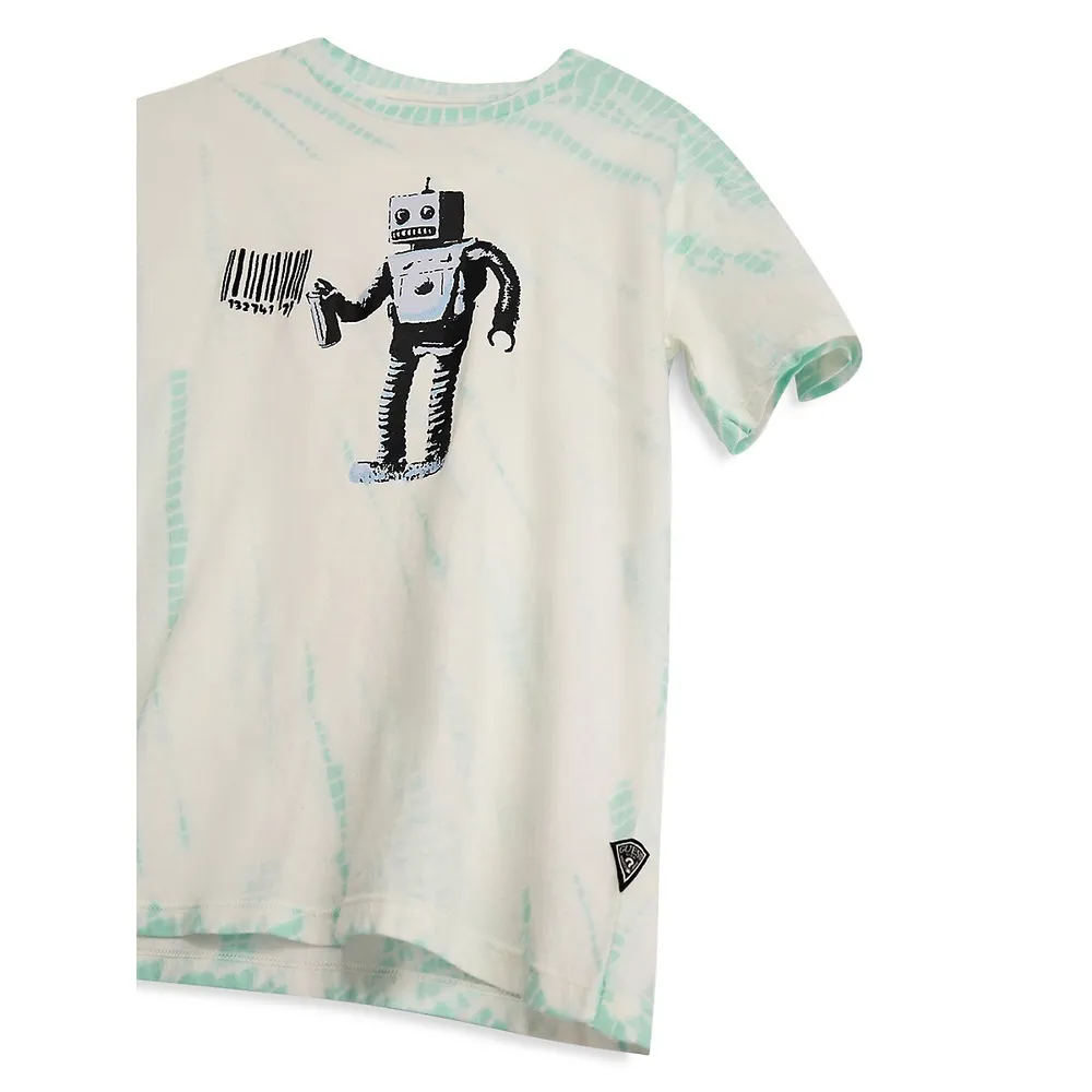 Girl's Originals Banksy Collection Robot Graffiti T-Shirt