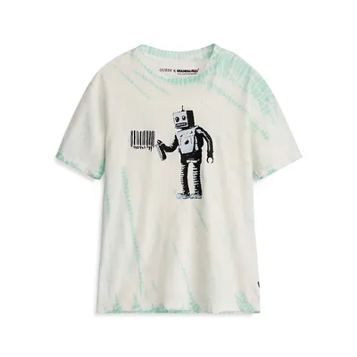Girl's Originals Banksy Collection Robot Graffiti T-Shirt