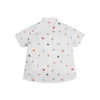 Little Boy's Embroidered Poplin Shirt