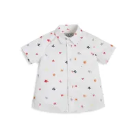 Little Boy's Embroidered Poplin Shirt