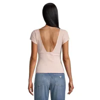 Nataly Low-Back Sweetheart Ribbed Top